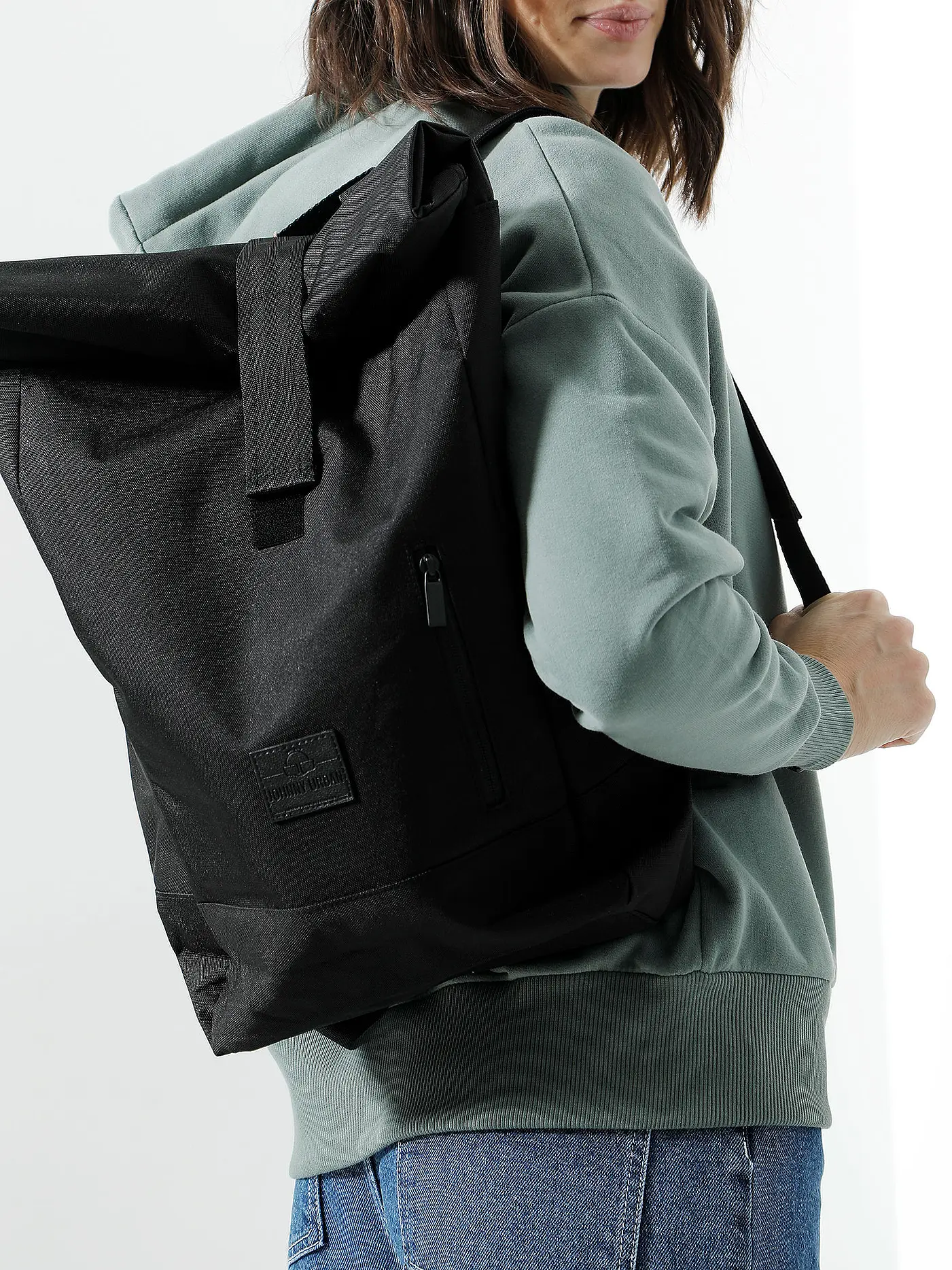 JOHNNY URBAN | Rolltop Rucksack " Robin " | schwarz